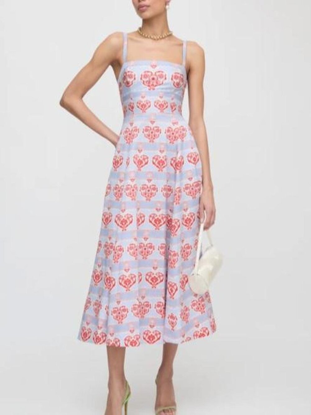 NWT Hill House Home Margot Dress Poppy Damask Blue Red XS